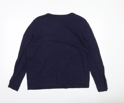 Dorothy Perkins Womens Navy Blue Bear Print Sweatshirt UK 18
