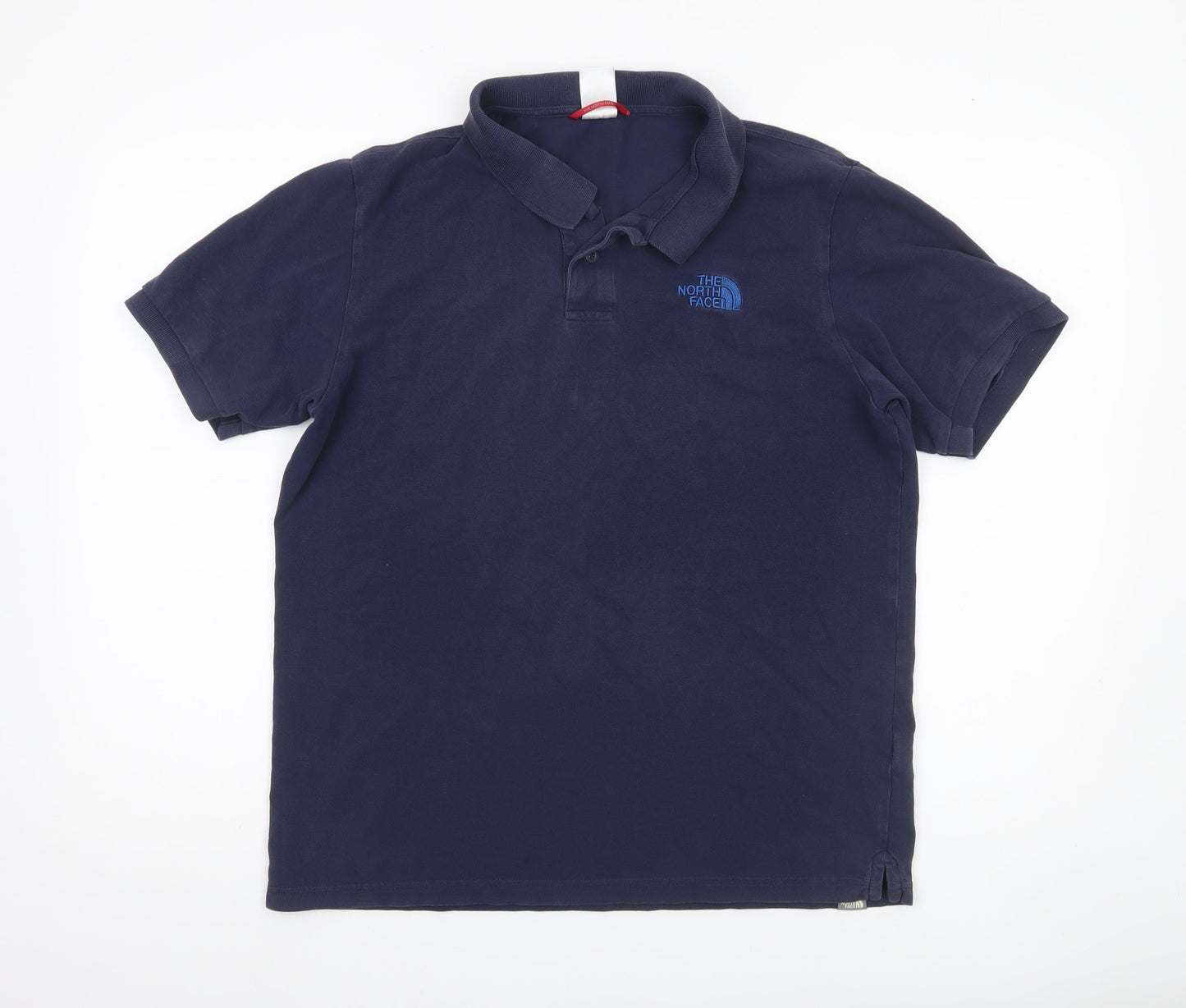 The North Face Men's Blue Medium Polo Shirt 100% Cotton Casual