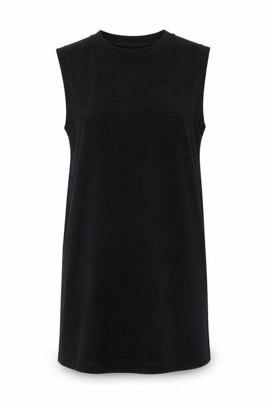 H&M Women’s Black Cotton Tank Dress Size 12 Sleeveless Casual
