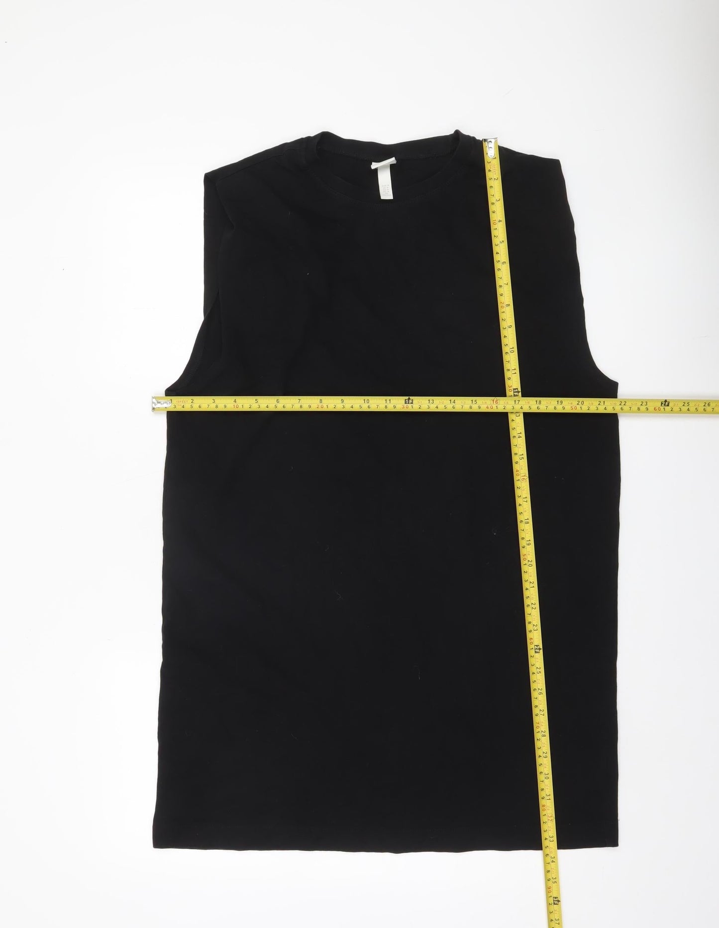 H&M Women’s Black Cotton Tank Dress Size 12 Sleeveless Casual