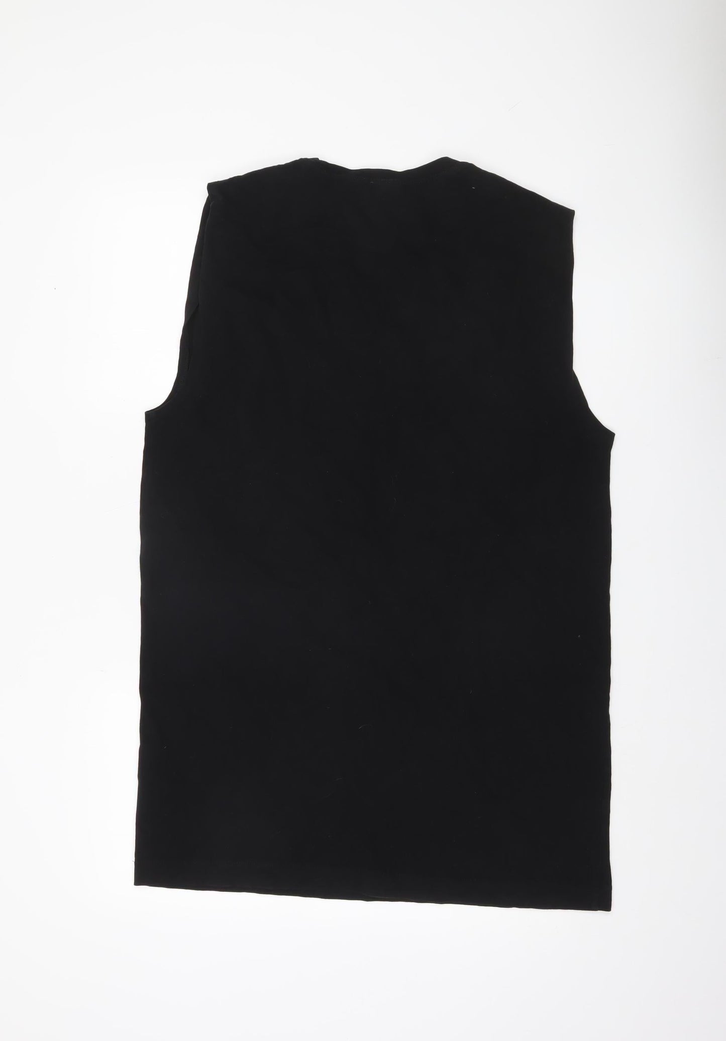 H&M Women’s Black Cotton Tank Dress Size 12 Sleeveless Casual