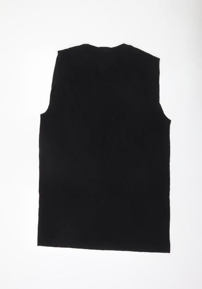 H&M Women’s Black Cotton Tank Dress Size 12 Sleeveless Casual