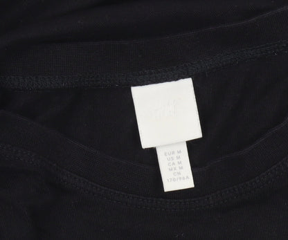 H&M Women’s Black Cotton Tank Dress Size 12 Sleeveless Casual