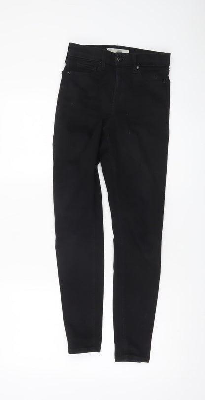 Topshop Women Black Jamie Skinny Jeans Size 8 W25 L32 High Rise