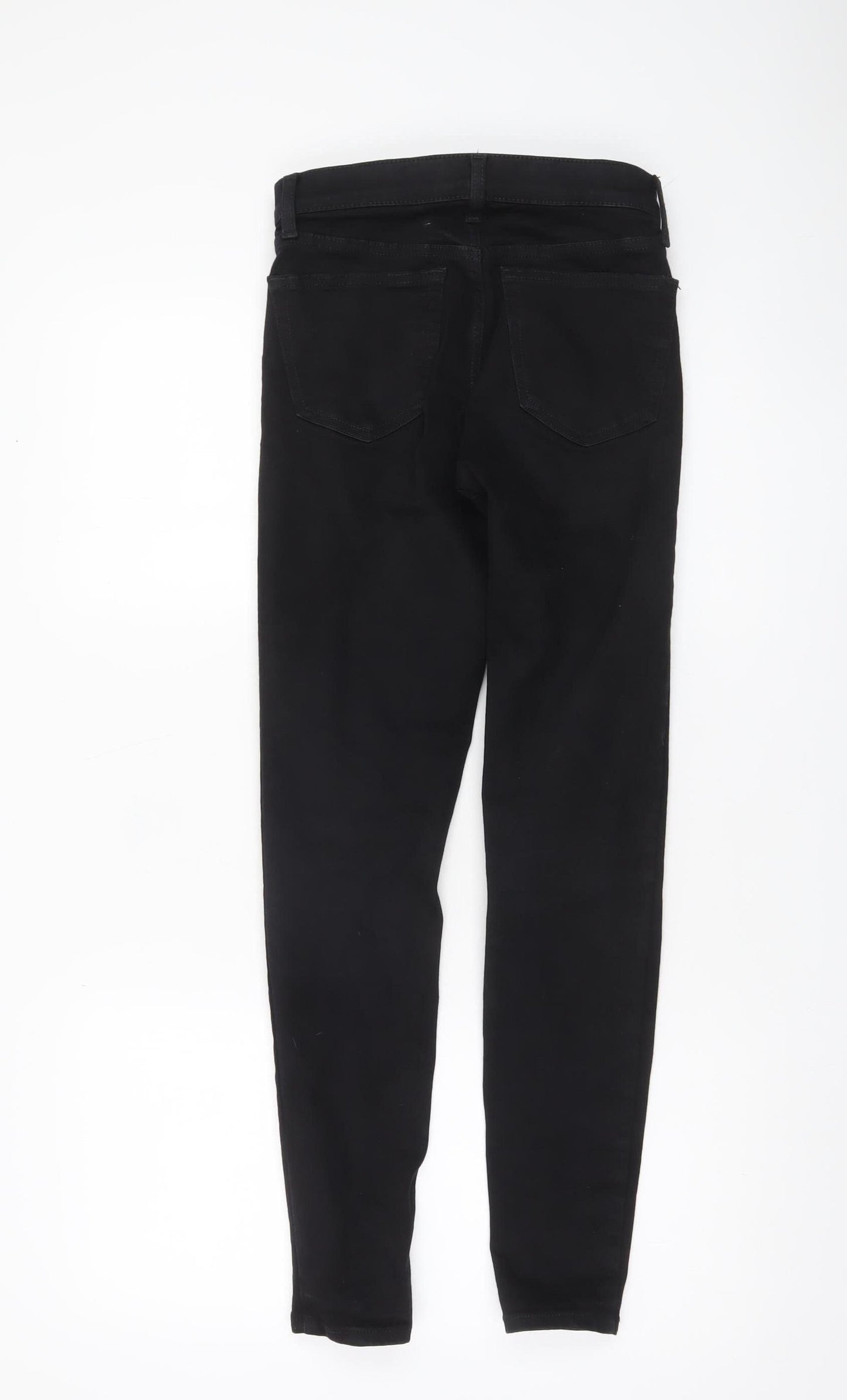 Topshop Women Black Jamie Skinny Jeans Size 8 W25 L32 High Rise