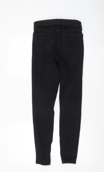 Topshop Women Black Jamie Skinny Jeans Size 8 W25 L32 High Rise