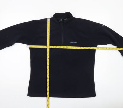 Craghoppers Women’s Black Fleece Sweatshirt UK 12 Half Zip Warm Outdoor Top