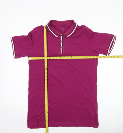 Dunnes Stores Men’s Pink Slim Fit Polo Shirt L Cotton