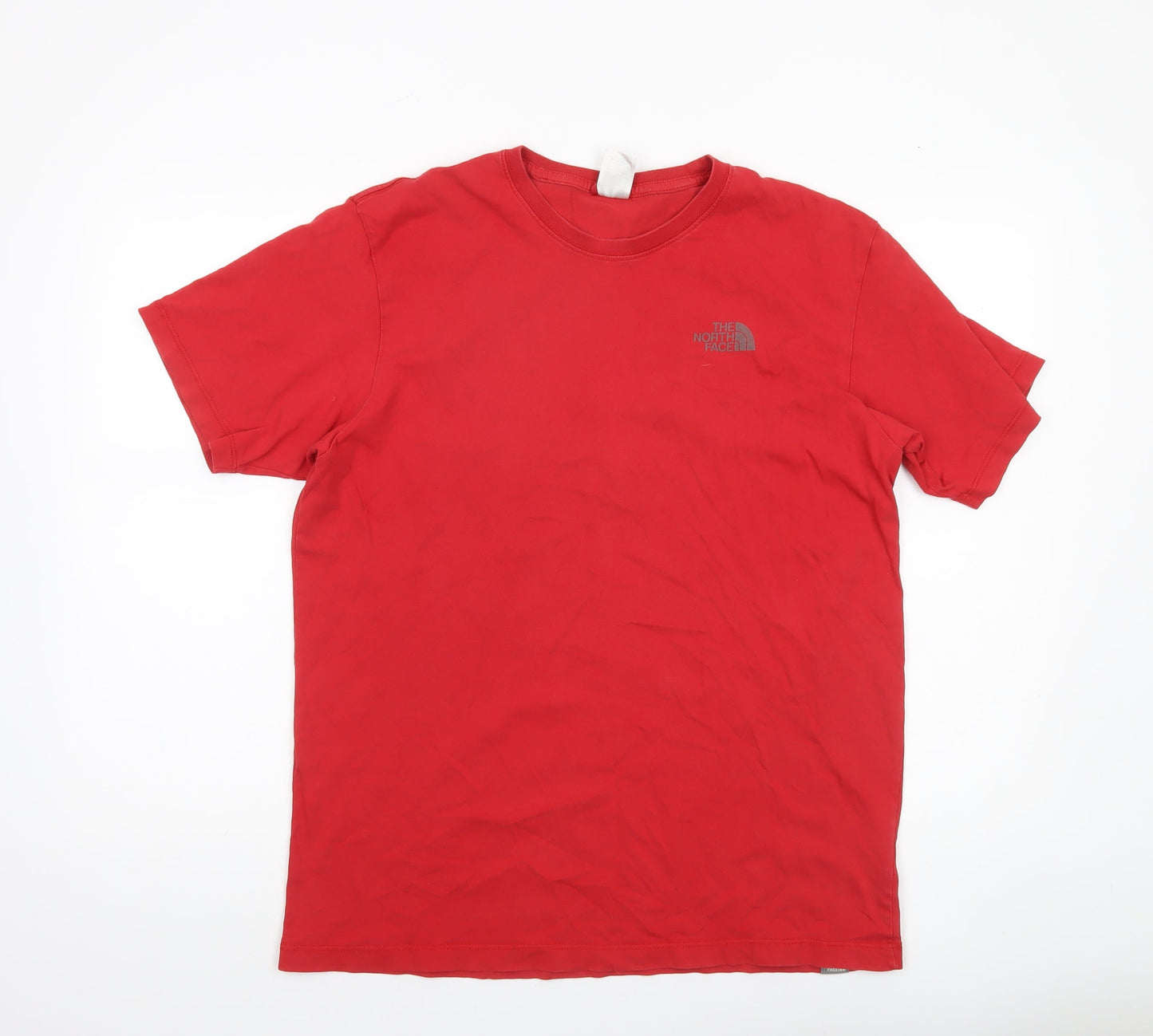 The North Face Mens Red Cotton Crew Neck Short Sleeve T-Shirt Size L