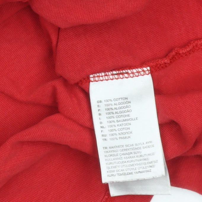 The North Face Mens Red Cotton Crew Neck Short Sleeve T-Shirt Size L