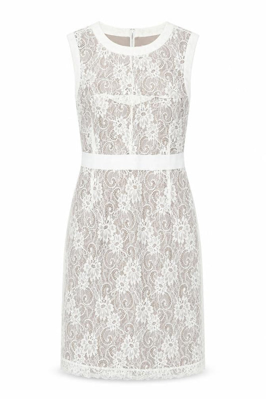 Fran & Jane Women’s Ivory Lace Sheath Dress Size 10 Wedding Party
