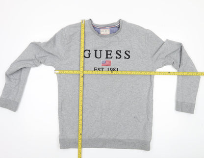 Mens UK Size L GUESS Grey Pullover Sweatshirt