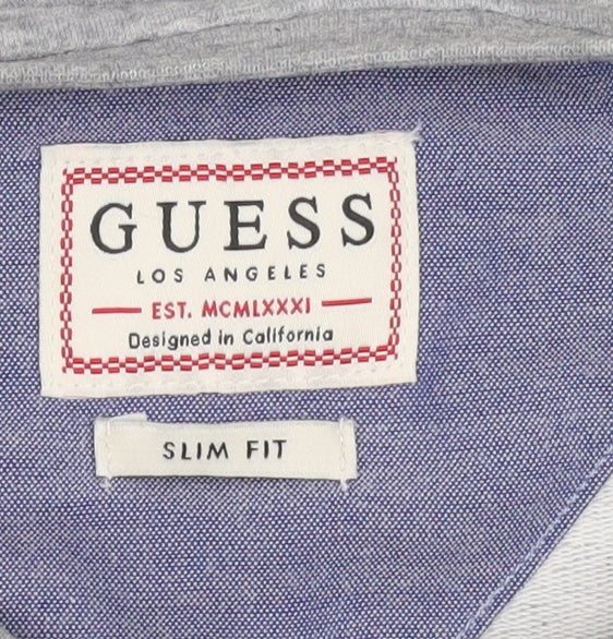 Mens UK Size L GUESS Grey Pullover Sweatshirt