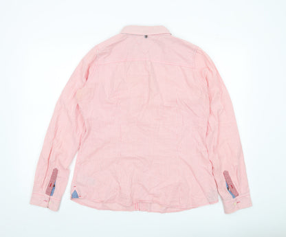 Hilfiger Denim Men's XL Pink Striped Button-Up Shirt Long Sleeve
