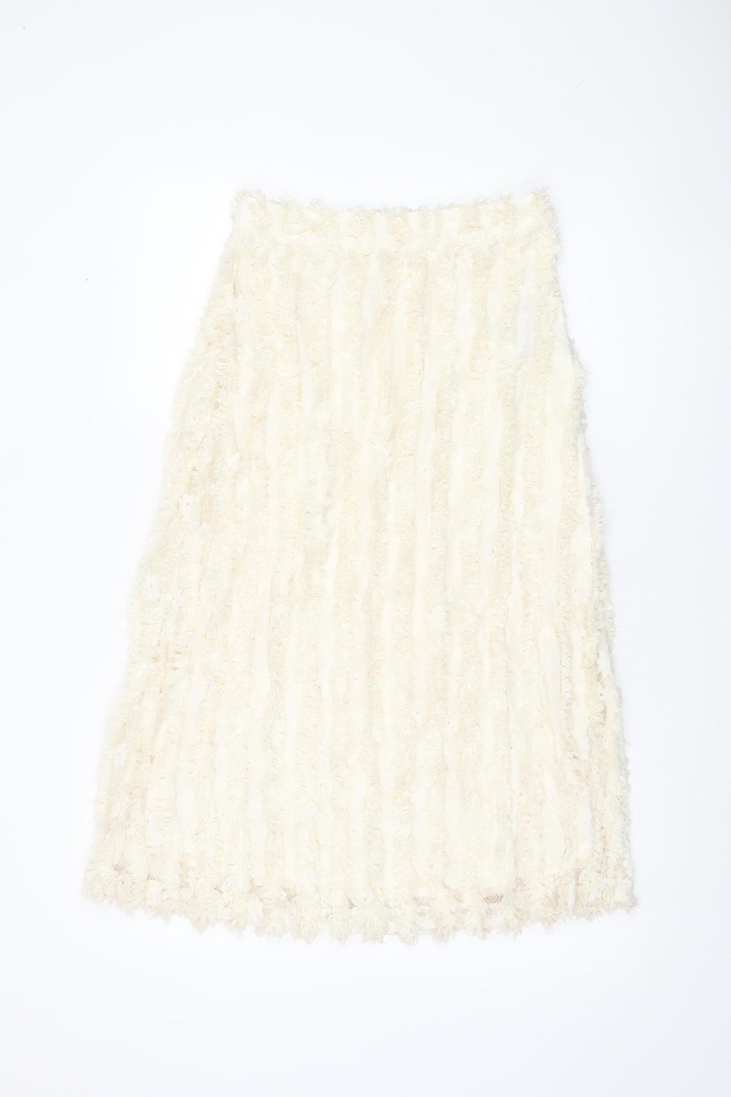 Vila Womens Ivory A-Line Lace Skirt Size 6 Knee Length