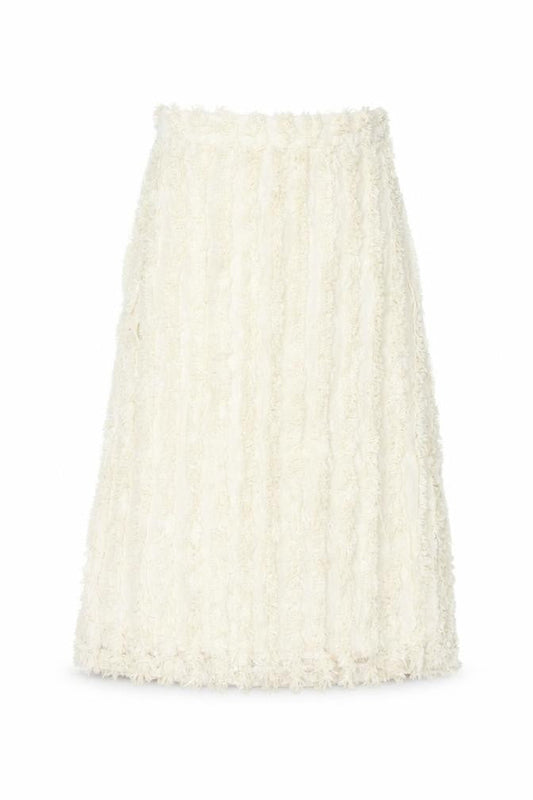Vila Womens Ivory A-Line Lace Skirt Size 6 Knee Length
