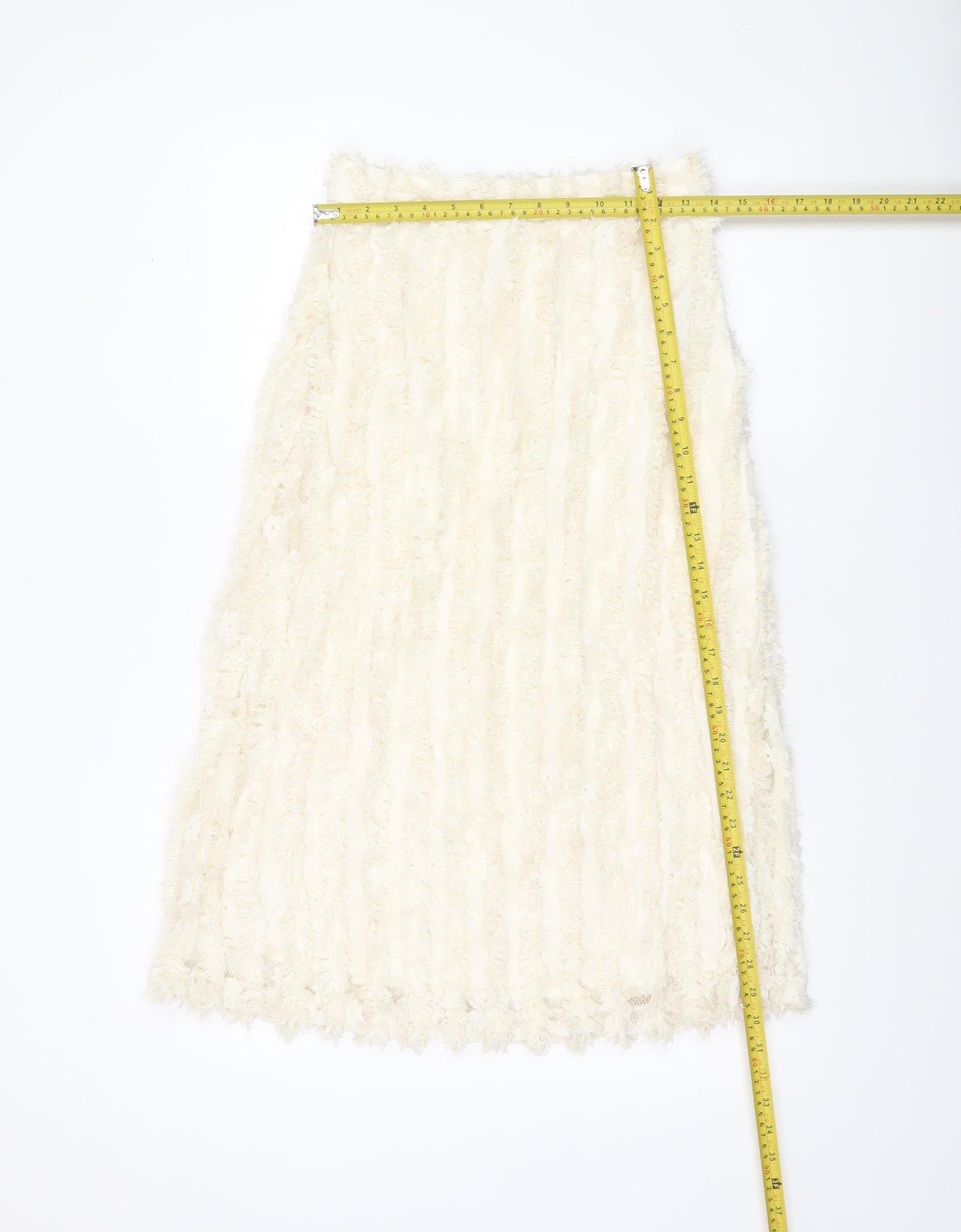Vila Womens Ivory A-Line Lace Skirt Size 6 Knee Length