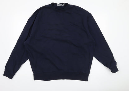 ASOS Design Men's Blue Pullover Sweatshirt Size M Crew Neck