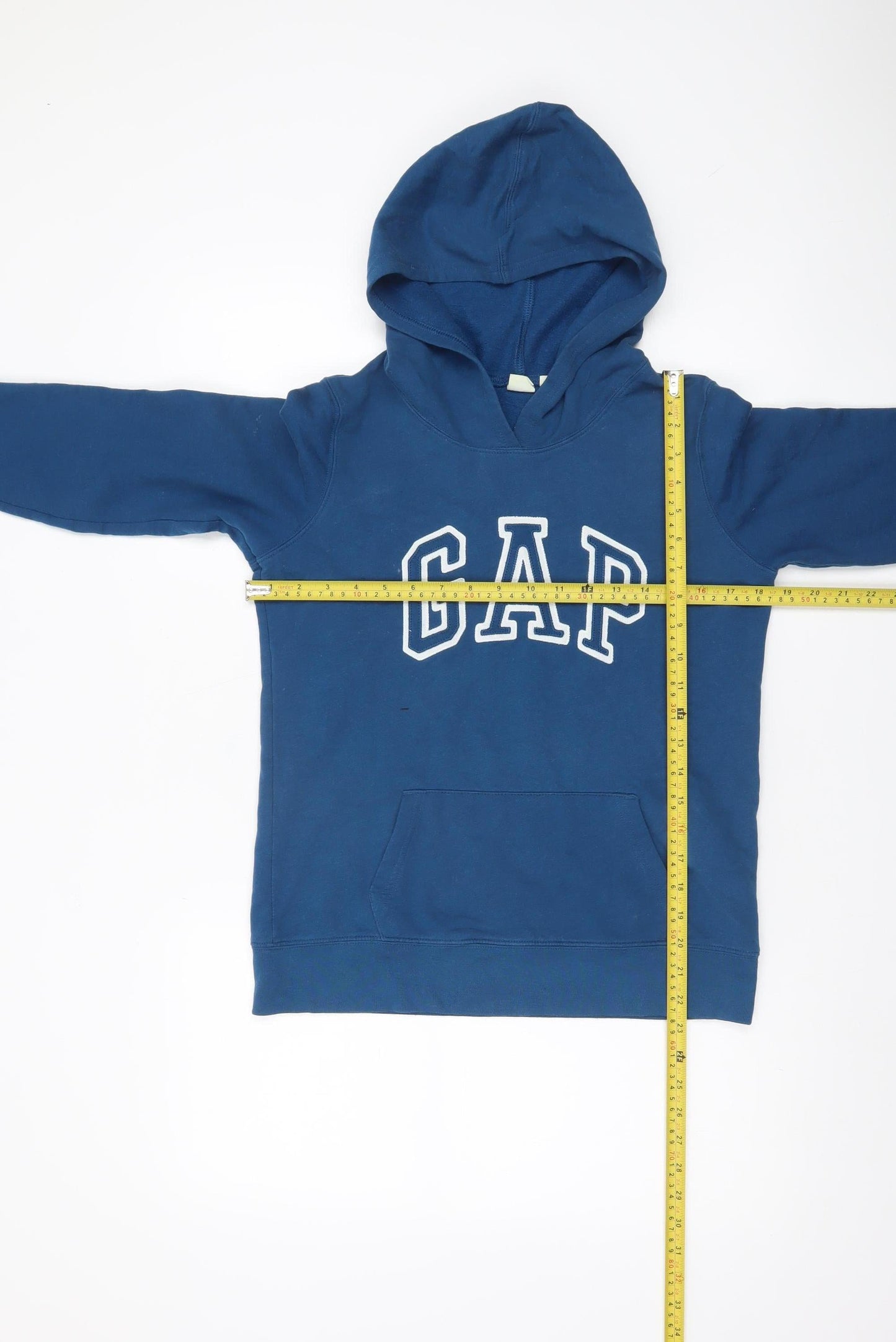 GAP Women’s Blue Pullover Hoodie XS Cotton Blend Logo Sweatshirt