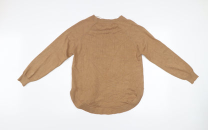 Gallery Women’s Brown V-Neck Pullover Jumper Size S