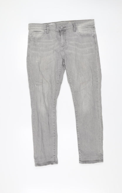 Gap 1969 Grey Slim Straight Leg Jeans Unisex Adults Size 30R