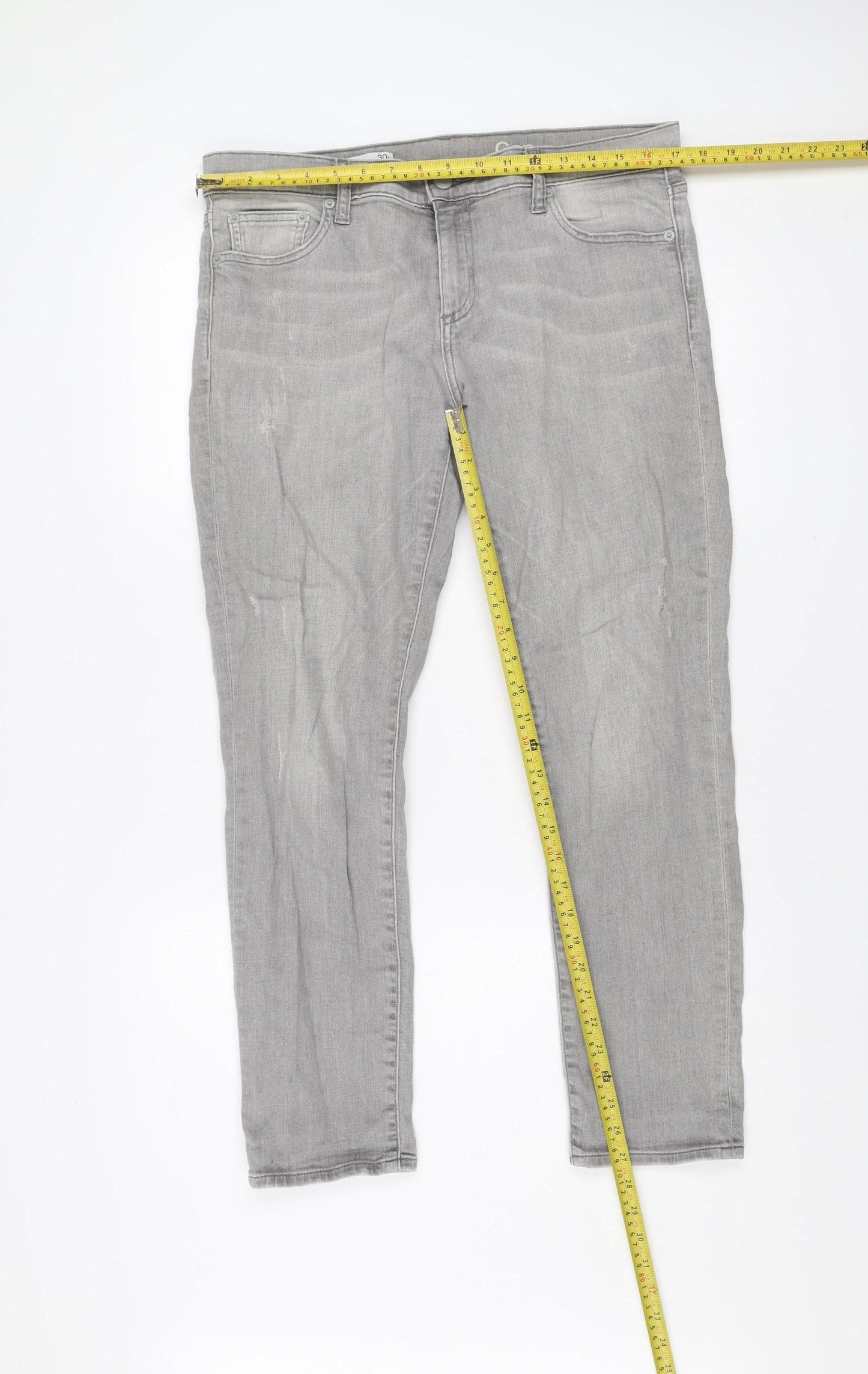 Gap 1969 Grey Slim Straight Leg Jeans Unisex Adults Size 30R