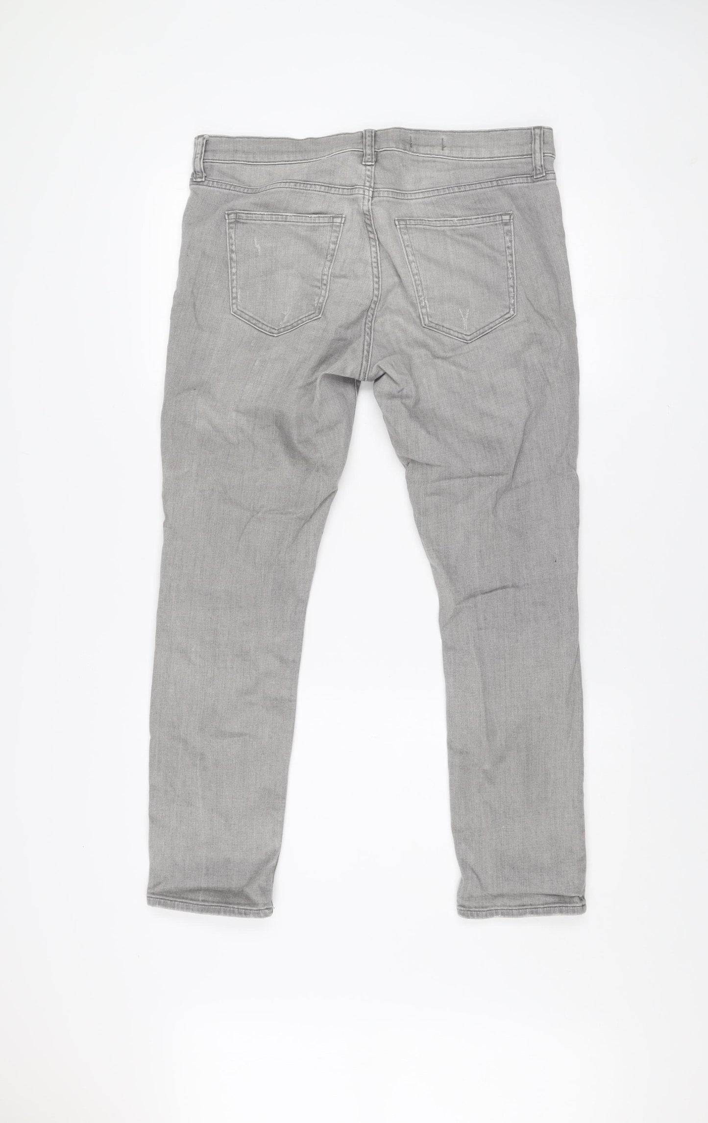 Gap 1969 Grey Slim Straight Leg Jeans Unisex Adults Size 30R
