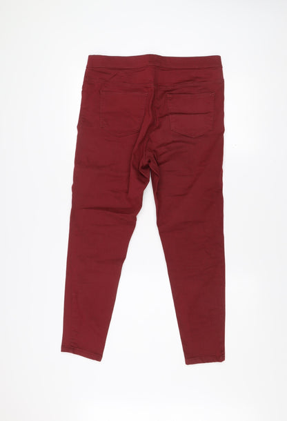 Marks and Spencer Women’s Red Size 14 Skinny Slim Jeans