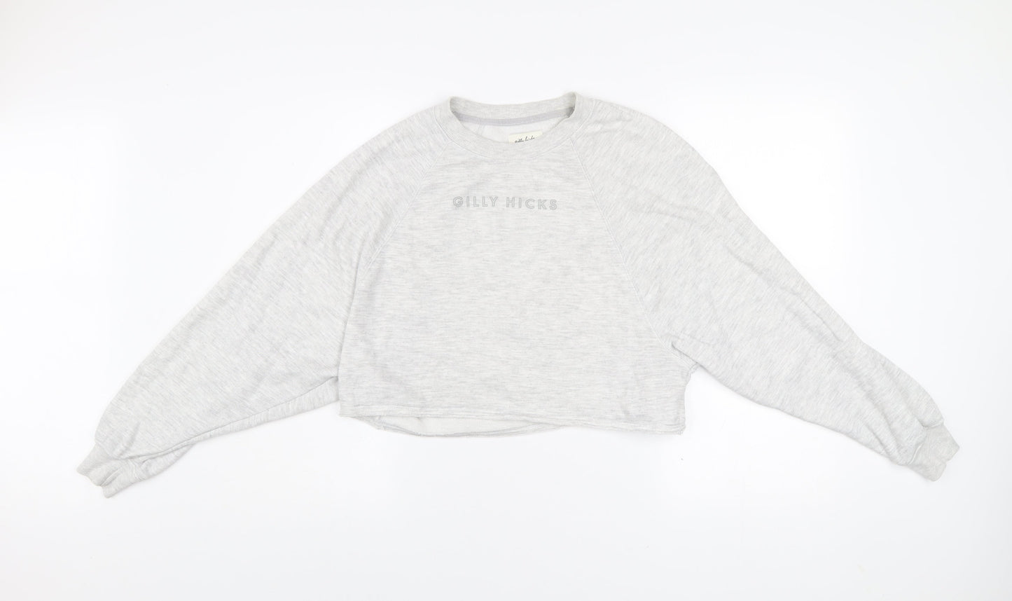 Gilly Hicks by Hollister Womens Grey XS Cropped Sweatshirt