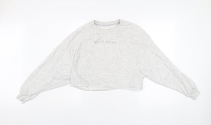 Gilly Hicks by Hollister Womens Grey XS Cropped Sweatshirt
