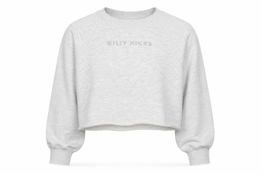 Gilly Hicks by Hollister Womens Grey XS Cropped Sweatshirt