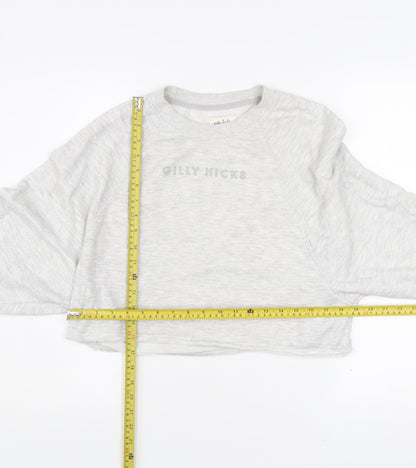 Gilly Hicks by Hollister Womens Grey XS Cropped Sweatshirt