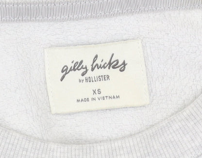 Gilly Hicks by Hollister Womens Grey XS Cropped Sweatshirt