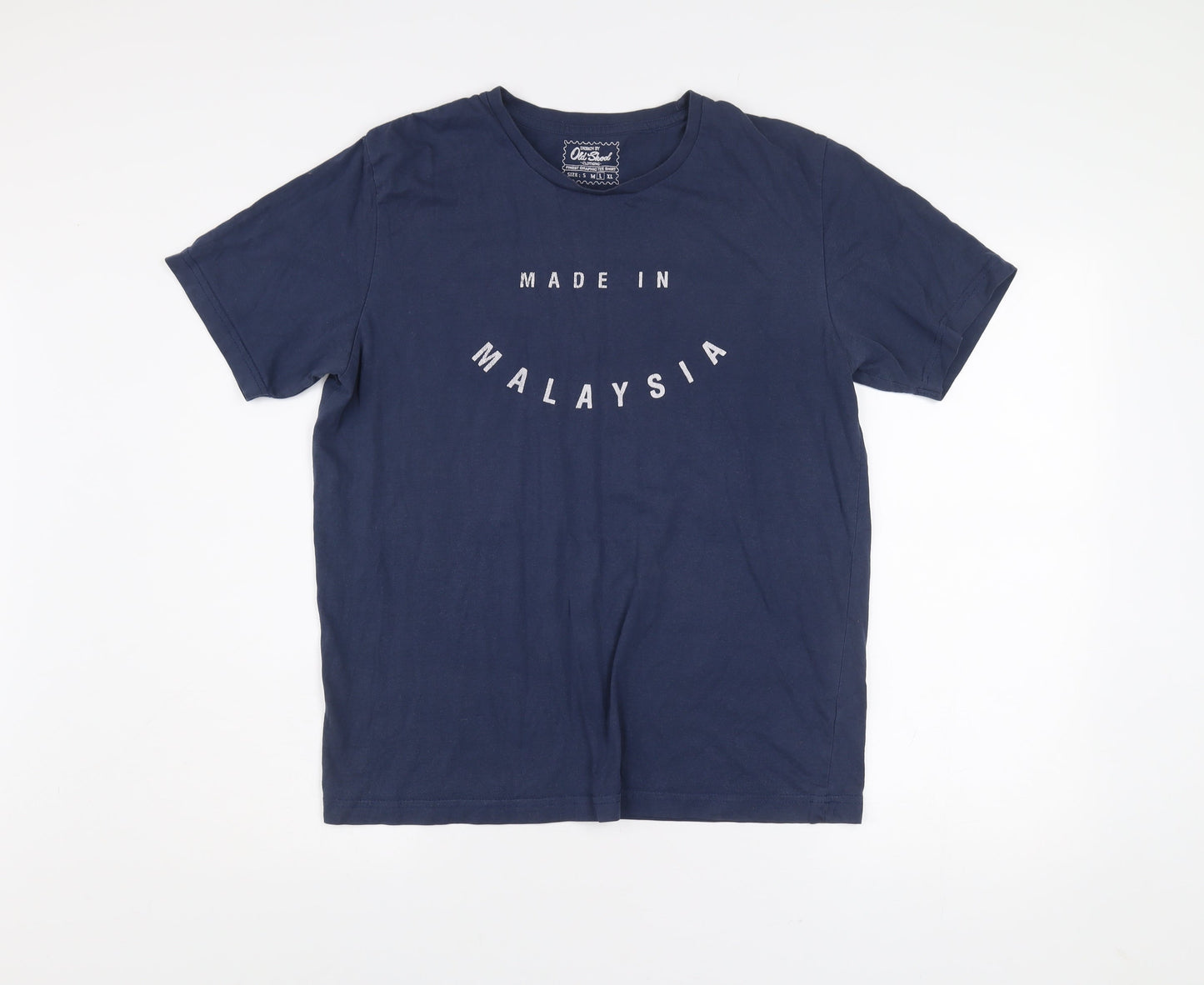 Old Skool Men’s Blue L Graphic Print Crew Neck T-Shirt