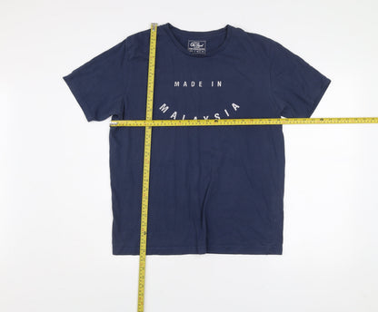 Old Skool Men’s Blue L Graphic Print Crew Neck T-Shirt