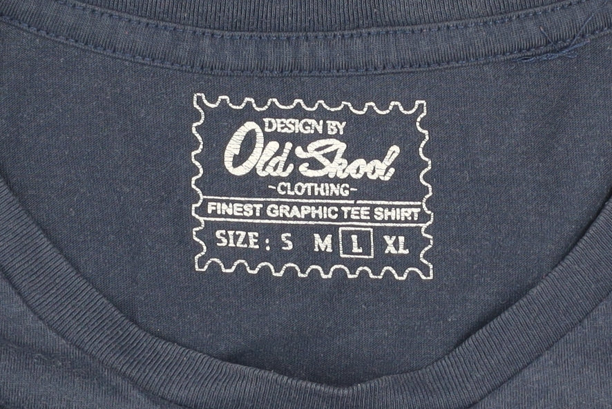 Old Skool Men’s Blue L Graphic Print Crew Neck T-Shirt