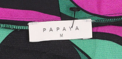 Papaya Women’s Multicoloured Kimono Jacket M Retro Geometric Lightweight