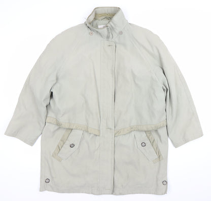 Compliments Women’s Beige Size 16 Mid-Length Overcoat with Pockets