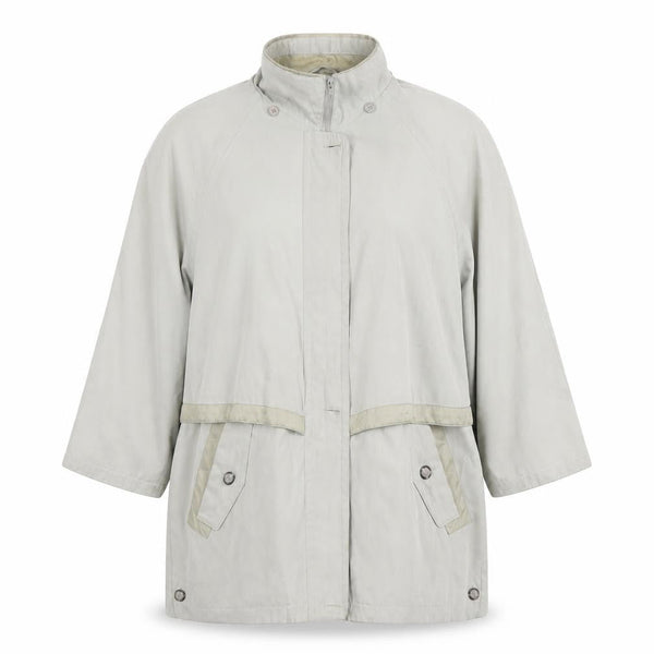 Compliments Women’s Beige Size 16 Mid-Length Overcoat with Pockets