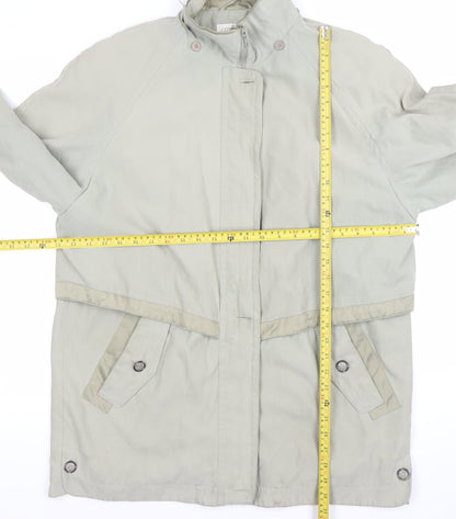 Compliments Women’s Beige Size 16 Mid-Length Overcoat with Pockets