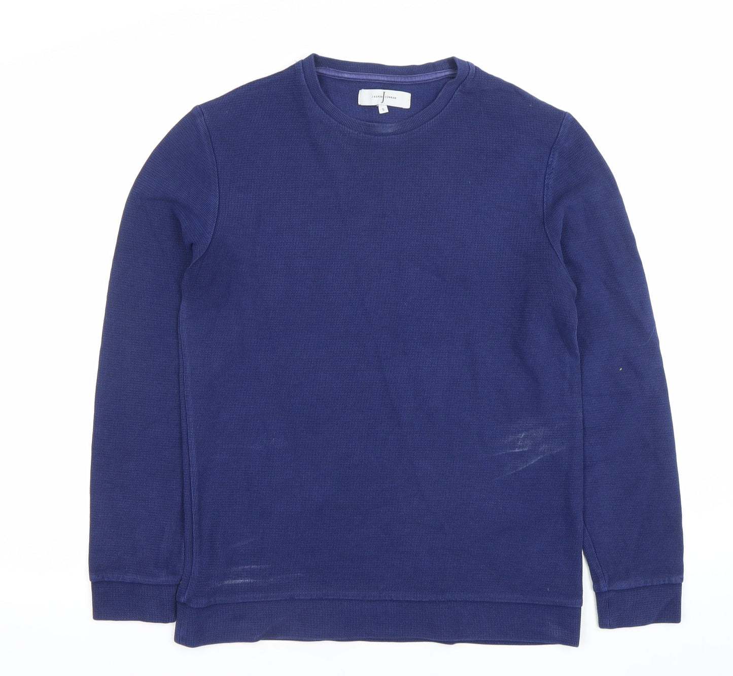 Jasper Conran Men's Blue Small Pullover Sweatshirt Cotton Knit