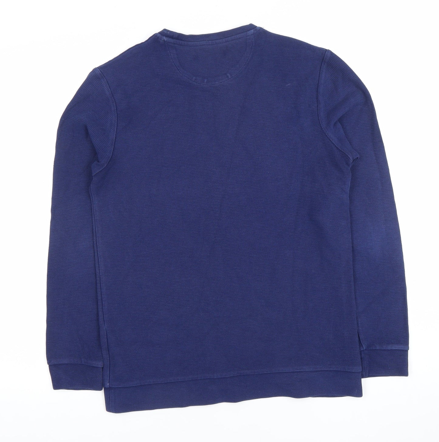 Jasper Conran Men's Blue Small Pullover Sweatshirt Cotton Knit