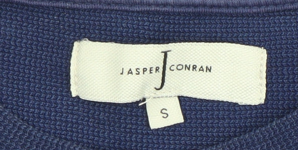 Jasper Conran Men's Blue Small Pullover Sweatshirt Cotton Knit