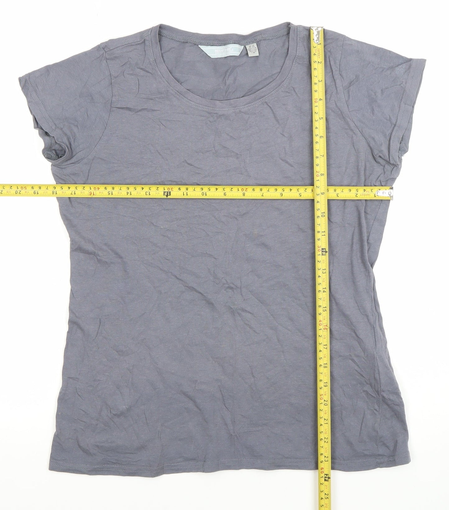 Womens UK Size 14 Regatta Grey Basic T-Shirt