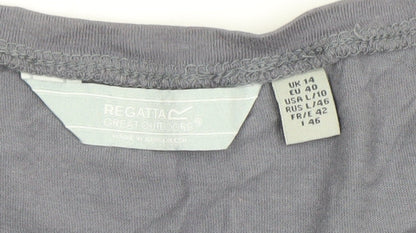 Womens UK Size 14 Regatta Grey Basic T-Shirt