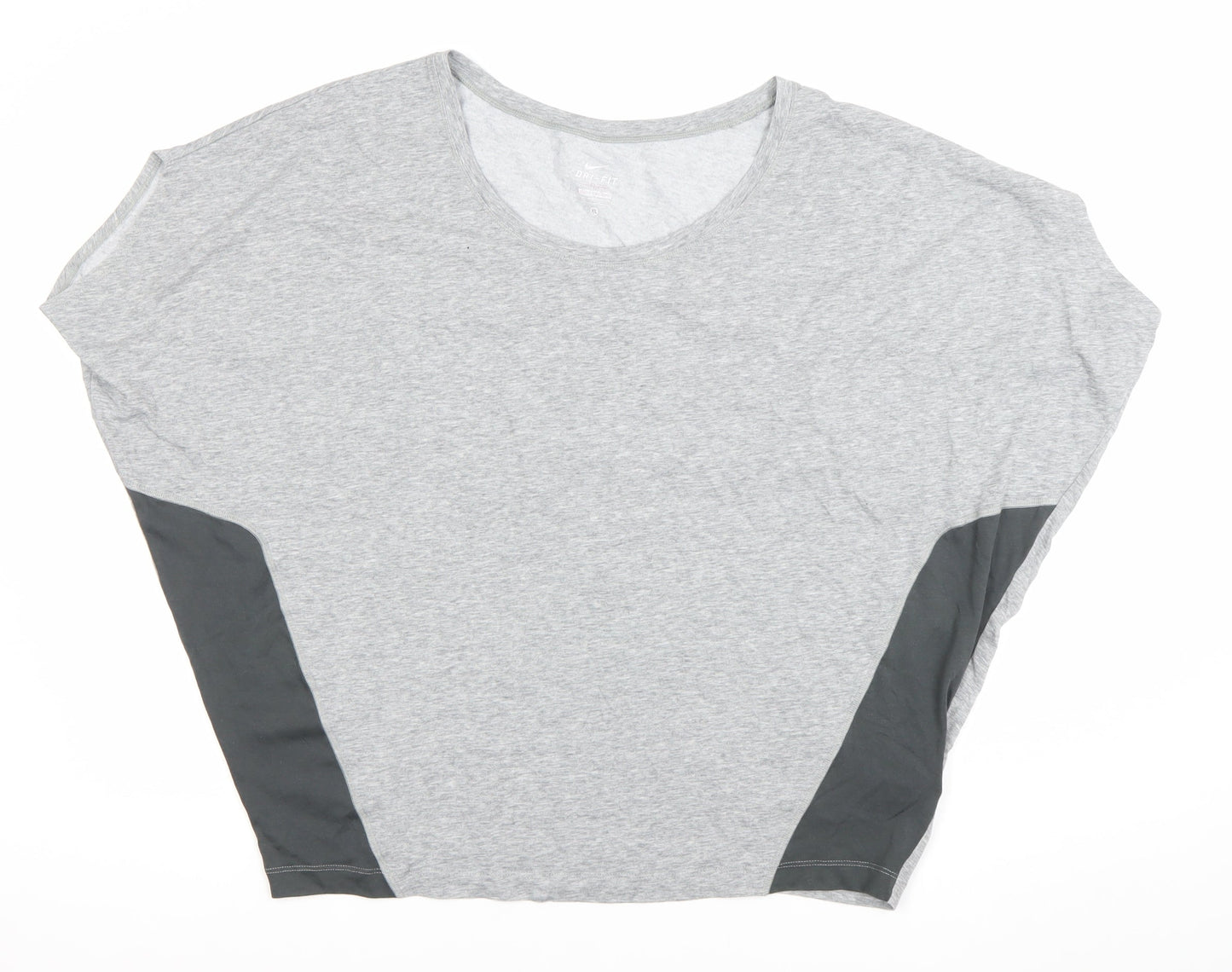 Nike Womens Grey XL Dri-Fit Relaxed Fit Activewear T-Shirt