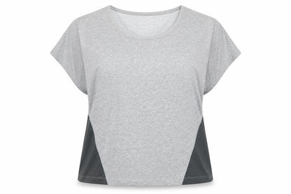 Womens UK Size XL Nike Grey Gym & Training Running & Jogging Yoga Fitness T-Shir