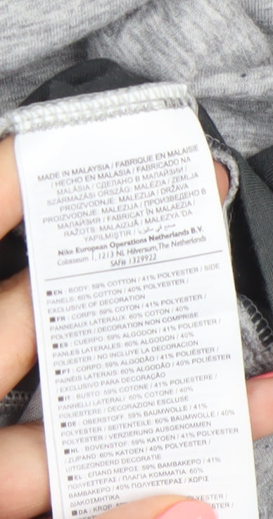 Nike Womens Grey XL Dri-Fit Relaxed Fit Activewear T-Shirt