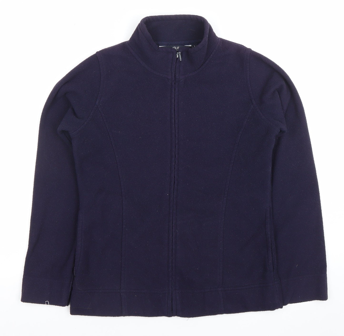 Isle Essentials Women’s Blue Fleece Full Zip Jacket Size S 10-12