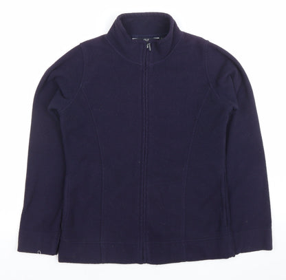 Isle Essentials Women’s Blue Fleece Full Zip Jacket Size S 10-12